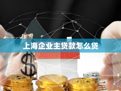 上海企业主贷款怎么贷